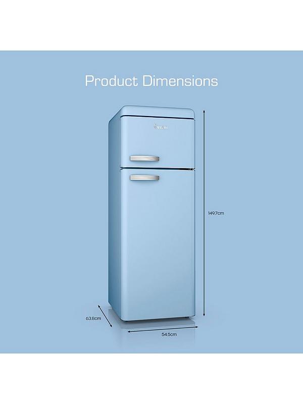 Swan SR11010BLNE Retro Blue Top Mounted Fridge Freezer 208L - Image 6